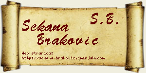 Sekana Braković vizit kartica